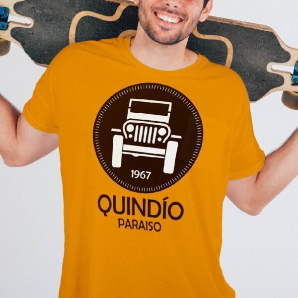 Camiseta básica Cultura Cafetera, Cuello redondo, Quindío Paraíso