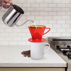 Cafetera V60 Dripper en plástico de alta resistencia. Porta filtro para preparación de café por goteo.